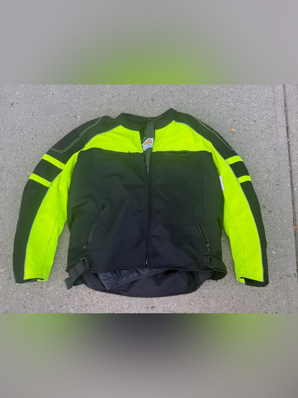 High-Visibility Open Road Men's Armored Textile Motorcycle Jacket. Riding Jacket